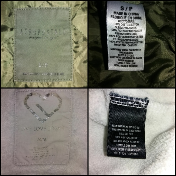 Lot Of 2 Aeropostale Utility And Fleece Full Zip Jackets - Picture 15 of 16